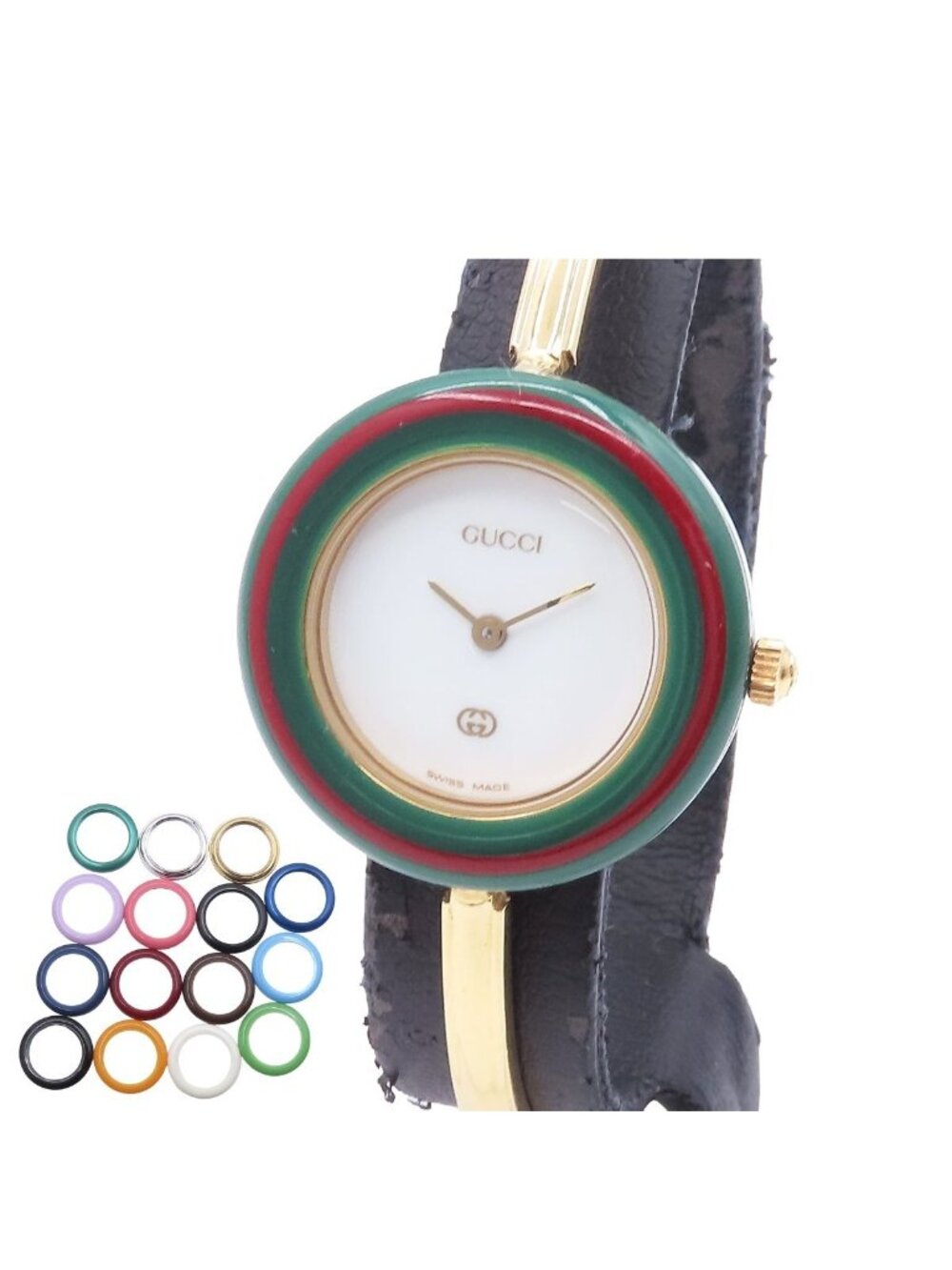 Gucci Change Bezel 11/12 White Bangle Watch Replacement 15 Pieces Quartz